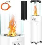 KESSER&reg; Gasheizstrahler 4/8 kW Gas Piezoz&uuml;ndung Heizung + Gasdruckregler + Cover,