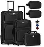 Juskys Trolley Reisekoffer Set Athen 5 teilig - 60 L, 2 Rollen, Weichschale,