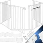 KESSER&reg; Kaminschutzgitter mit T&uuml;r Metall Ofenschutzgitter Laufgitter Laufstall