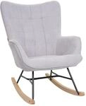 Schaukelstuhl MCW-K36, Schwingstuhl Relaxsessel Fernsehsessel, Stoff/Textil ~...