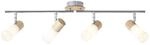 BRILLIANT Lampe Babsan Spotrohr 4flg holz hell/wei&szlig; 4x C35, E14, 3.5W, geeignet
