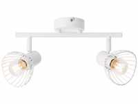 BRILLIANT Lampe Elhi Spotrohr 2flg weiß 2x D45, E14, 40W, geeignet für