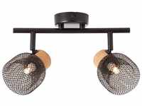 BRILLIANT Lampe Flaka Spotrohr 2flg schwarz matt 2x QT14, G9, 6W, geeignet für