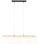 BRILLIANT Lampe, Rayan Pendelleuchte 4flg eiche ge&ouml;lt/wei&szlig;, 4x A60, E27, 25W, Holz
