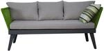 Gartenm&ouml;bel Gartensofa Outdoor Sofa Cuba 178 x 73 x 73 cm gr&uuml;n mit Kissen Garten