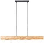 BRILLIANT Trabo Pendelleuchte 6flg eiche ge&ouml;lt 6x A60, E27, 25W, geeignet f&uuml;r