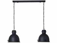 BRILLIANT Lampe, Kiki Pendelleuchte 2flg schwarz korund, Metall, 2x A60, E27,
