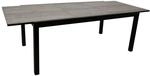 DEGAMO Ausziehtisch FARO 200/300x110cm, Aluminium anthrazit + Glas in Keramikoptik