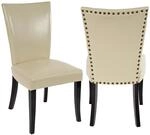 2er-Set Esszimmerstuhl Chesterfield Edinburgh, Stuhl K&uuml;chenstuhl, Nieten