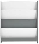 SoBuy Kinderregal mit 4 F&auml;chern Hellgrau 80x30x88cm Funktional