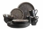 M&auml;ser Geschirr-Set, Keramik Niara Organic Braun / Schwarz