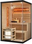 Artsauna Saunakabine Vantaa 120 mit Himalaya Salzstein - Indoor Sauna f&uuml;r 2