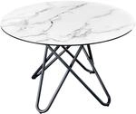 riess-ambiente Esstisch ELLIPSE - 120cm Marmor wei&szlig; Keramik Hairpin Legs made...