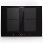 Delicatessa 70 Flex Einbaukochfeld Induktion 4 Zonen 7000W Glaskeramik Schwarz