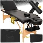 tectake&reg; 3 Zonen Massageliege-Set, Breite 60 cm, Polsterung 3 cm, mit Holzgestell,