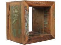FineBuy Beistelltisch KALKUTTA 45 x 45 x 35 cm Wohnzimmertisch Cube Regal Tisch