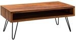 FineBuy Couchtisch Massivholz 100x40x50 cm Wohnzimmertisch Sofatisch Tisch