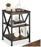 tectake&reg; Beistelltisch, Industrial Style, mit 3 Ablagen, 40,5 x 40,5 x 60,5 cm