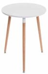 CLP Retro-Design K&uuml;chentisch AMALIE mit 3 Holzbeinen I hochwertige Materialen I rund