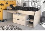 Parisot Multifunktions Hochbett "Milky 2" Industrial Style / Eiche Jackson