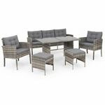 Swing&Harmonie Sydney Polyrattan Sitzgruppe Esstisch Lounge Sitzgarnitur Essgruppe