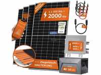 Solarway Balkonkraftwerk 2000W Solaranlage + 1,6kWh Speicher steckerfertig WIFI
