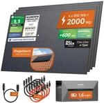 2000W + Anker 2 PRO Solarway&reg; All In One Balkonkraftwerk mit Speicher 2000W...