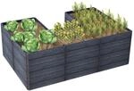 GARANTIA ERGO QUADRO U L 75 Hochbeet Stone, inkl. FLORA Wassersparsystem
