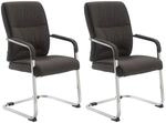 CLP 2er Set Freischwinger XL Anubis Stoff - Farbe: dunkelgrau