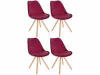 CLP 4er Set Stühle Sofia mit Samtbezug und hochwertiger Polsterung I...
