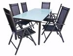 VCM 7 tlg. Gartenm&ouml;bel Set Sitzgruppe Essgruppe 1x Tisch, 4x St&uuml;hle Tisch