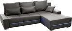 Juskys Sofa Davos Rechts - Bequemes Ecksofa mit Schlaffunktion, Bettkasten, Samt &