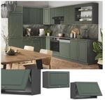 Vicco H&auml;ngeschrank K&uuml;chenschrank K&uuml;chenm&ouml;bel Fame-Line Anthrazit Gr&uuml;n-Gold
