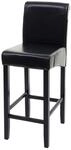 Barhocker MCW-C33, Barstuhl Tresenhocker, Holz MVG-zertifiziert ~ schwarz, dunkle