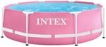 INTEX 28290ND - Pink Metal Frame Pool (244x76cm) Swimmingpool Planschbecken