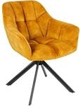 riess-ambiente Stuhl PAPILLON - drehbar champagner beige Ziersteppung Metallgestell