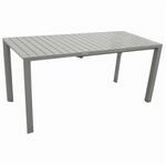 DEGAMO Ausziehtisch BAGO 120/162x70cm, Aluminium silbergrau