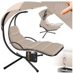 tectake&reg; H&auml;ngeliege, gro&szlig;es Sonnendach mit UV-Schutz, ergonomisch, 195 x 132 x 197