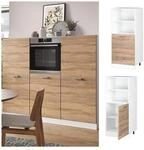 Vicco Backofenumbauschrank K&uuml;chenschrank K&uuml;chenzeile R-Line 60 cm Wei&szlig; Sonoma