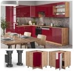 Vicco Eckunterschrank K&uuml;chenschrank K&uuml;chenm&ouml;bel Fame-Line Eiche Rot Bordeaux