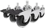 hjh OFFICE Stuhlrollen 5x ROLO SKATE CT 11mm/75mm 100 % Polyurethan