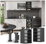 Vicco Regalh&auml;ngeschrank K&uuml;chenschrank K&uuml;chenzeile R-Line 40 cm Anthrazit F&auml;cher
