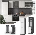 Vicco Herdumbauschrank K&uuml;chenschrank K&uuml;chenm&ouml;bel Fame-Line Anthrazit Wei&szlig; 60 cm