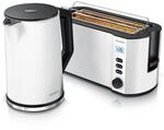 Arendo Fr&uuml;hst&uuml;cks-Set, Wasserkocher 1,5L mit Temperatureinstellung, 4-Scheiben