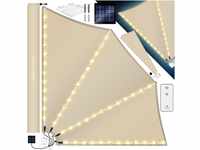 KESSER® Balkonfächer mit LED klappbar mit Wandhalterung 140x140cm Sichtschutz