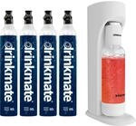 Drinkmate OmniFizz Sprudelwasser- und Sodabereiter, mit vier 425g CO2-Flaschen,