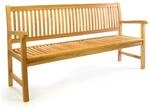 VCM 4-Sitzer Gartenbank Parkbank hochwertig Teak Holz natur Landhausstile 