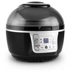 VitAir Turbo Hei&szlig;luftfritteuse grau-schwarz 1400W Grillen Backen 10l Schwarz