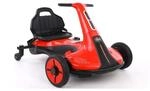 ES-Toys Kinder Elektro-Fahrzeug Drift Cart Gokart, Bluetooth R&uuml;ckw&auml;rtsgang Hupe rot