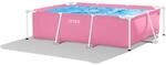 INTEX 28266NP - Pink Rectangular Frame Pool (220x150x60cm) Swimmingpool Planschbecken